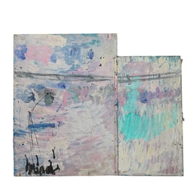Purvis Young Mixed Media Painting