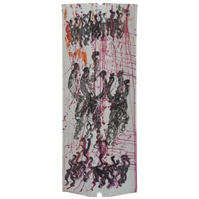 Purvis Young Mixed Media Painting