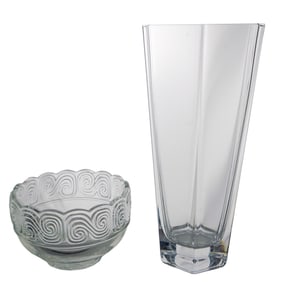 (2 pcs) Tiffany Crystal Table Articles
