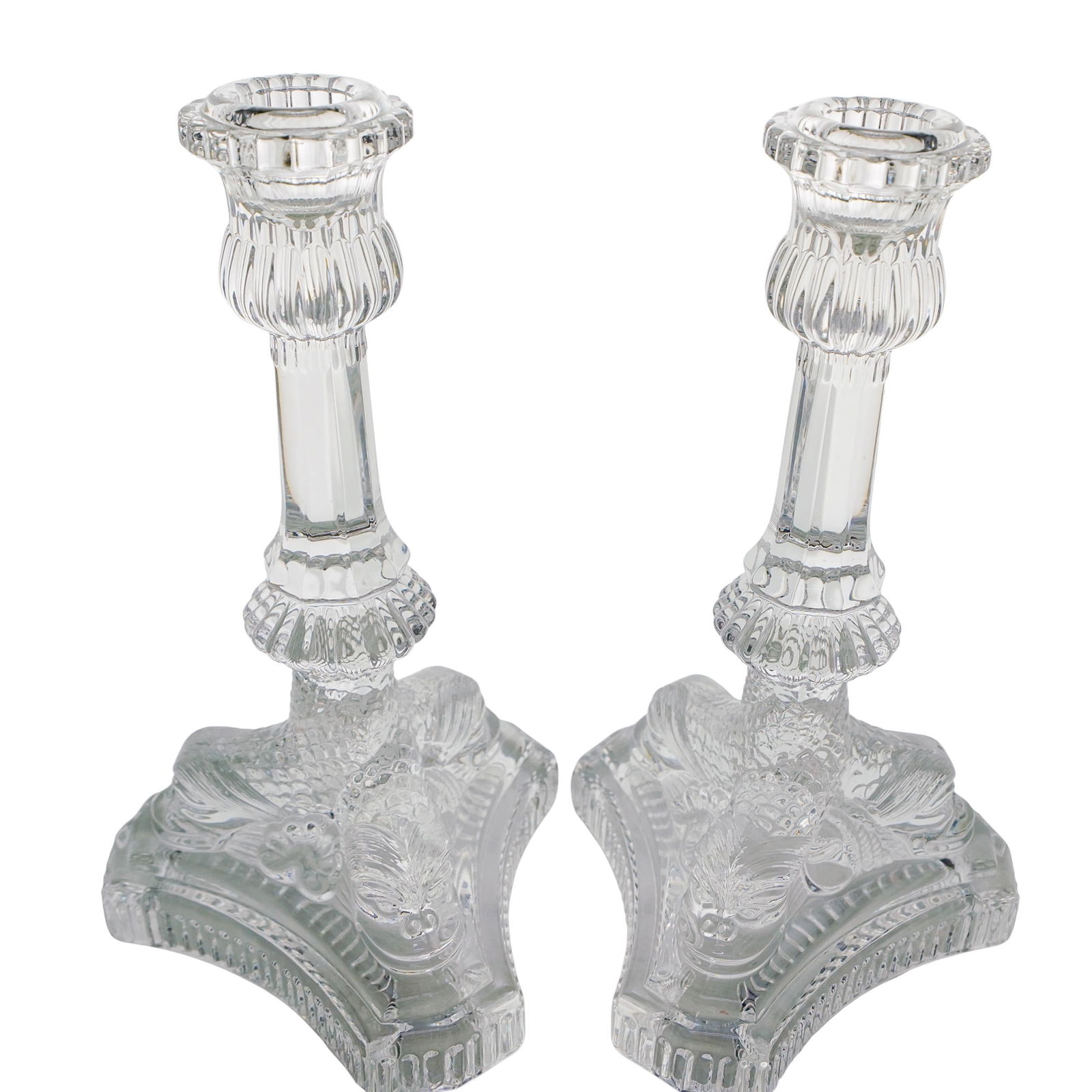 (2pc) Tiffany & Co. Crystal Dolphin Candlesticks (1 of 6)