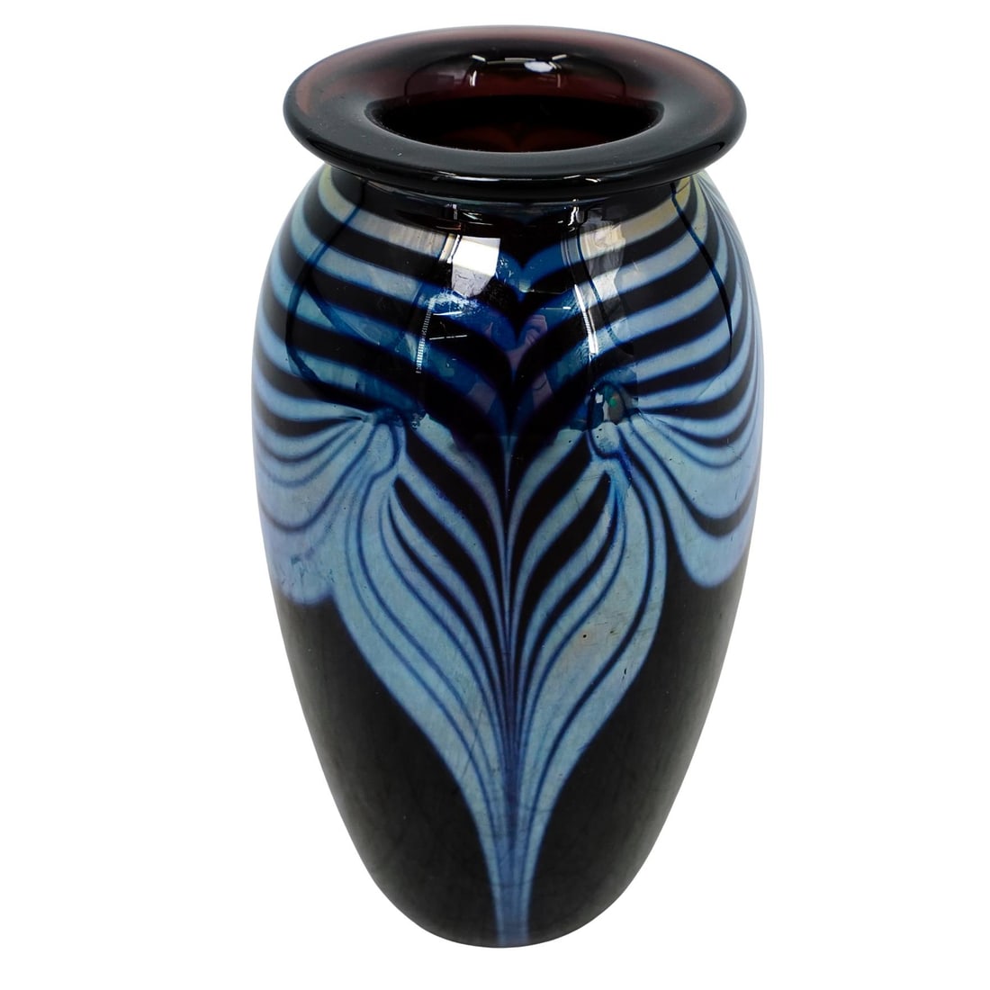 Signed Robert Eickholt Iridescent Art Glass Vase (1 of 4)