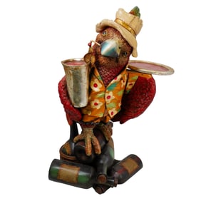 Parrot Sculptural Butler Figure