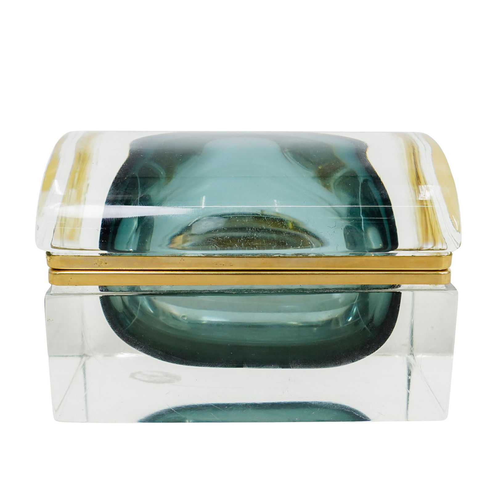 Galvanizzato Italian Murano Sommerso Glass Box (1 of 9)