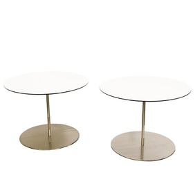 Pair of Meritalia Contemporary Round Side Tables
