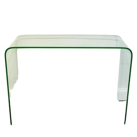 Modern Waterfall Glass Console Table