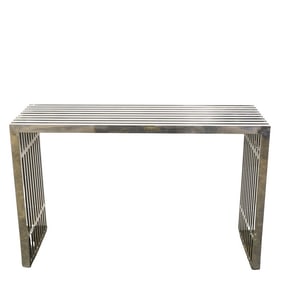 Modern Chrome Metal Console Table