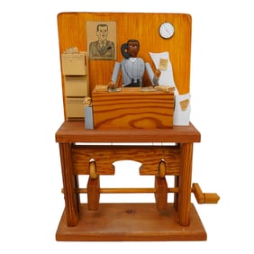 Woody Jones Mechanical Folk Art Wood Sculpture