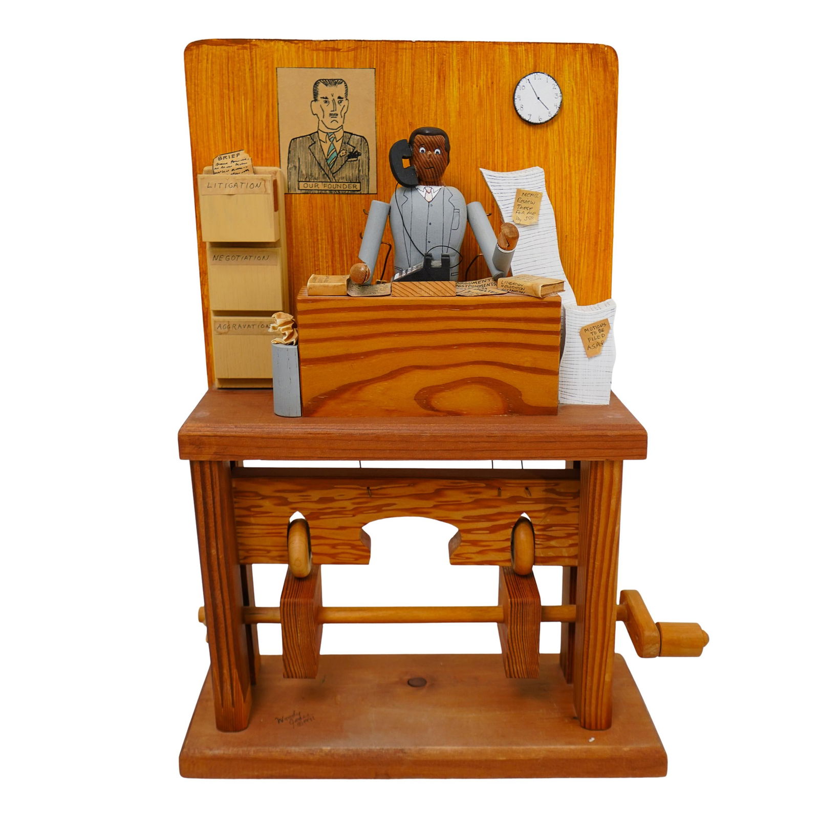 Woody Jones Mechanical Folk Art Wood Sculpture (1 of 10)