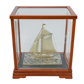 Silver Japanese Sailing Ship