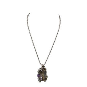 Amethyst Quartz and Sterling Silver Necklace