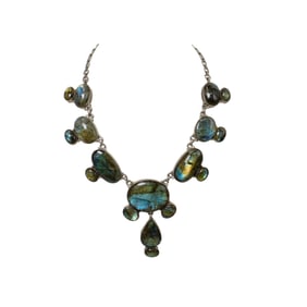 Labradorite and Sterling Silver Necklace