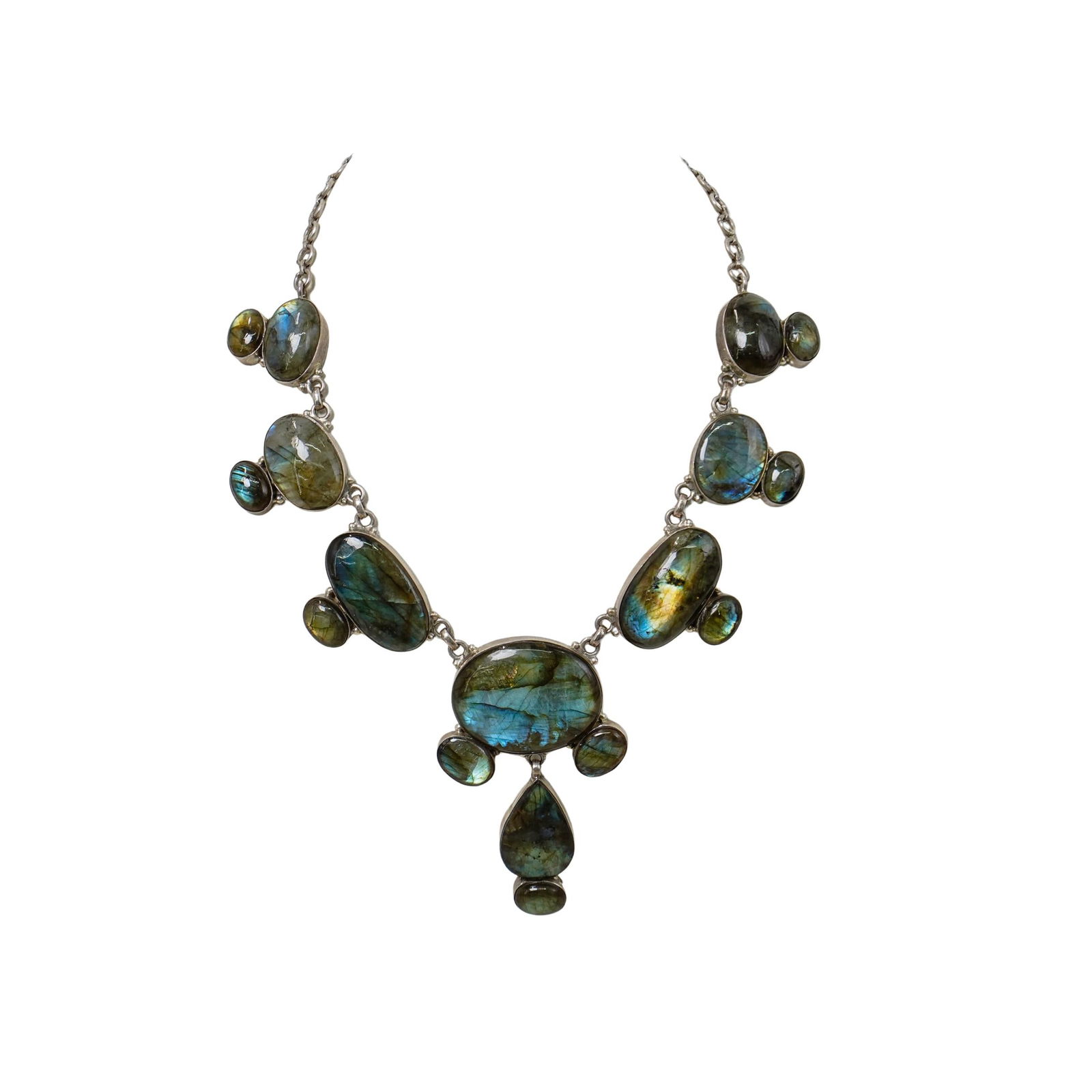 Labradorite and Sterling Silver Necklace (1 of 5)