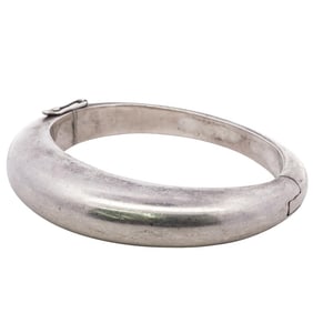 Sterling Silver Hinged Bangle