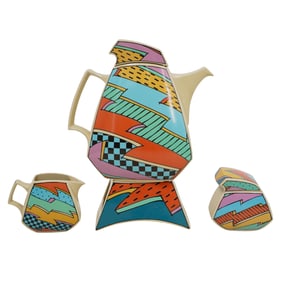 (4 Pc) Rosenthal "Flash On" Dorothy Hafner Porcelain Coffee Set