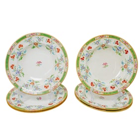 (6 pcs) Bailey Banks and Biddle Co. Porcelain Satsuma-style Dessert Plates
