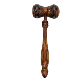 Vintage Inlaid Wood Gavel