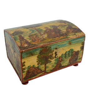 Antique Venetian Painted Wood Box