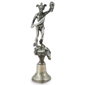Antique European Sterling Silver Monogrammed Perseus Seal