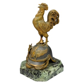 G. Guesnet ( French, 19th Cent.) Rooster Bronze Sculpture