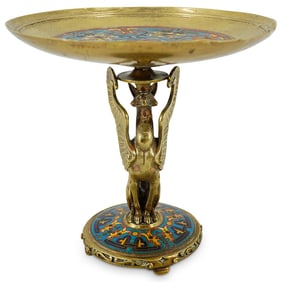 Ferdinand Barbedienne Champleve Griffin Compote
