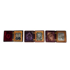 (3pc) 19th Century Daguerreotype and Ambrotype Photographs