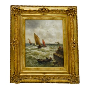 Att. Thomas Cole Miles 19th Century Nautical Painting