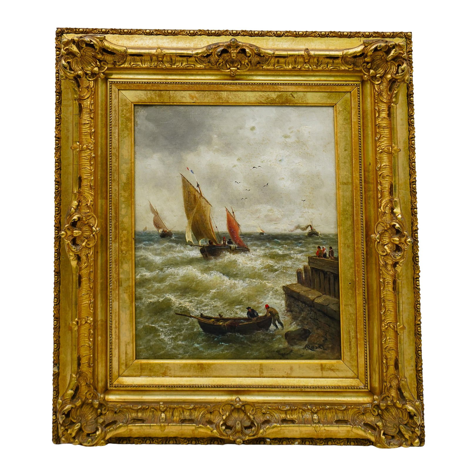 Att. Thomas Cole Miles 19th Century Nautical Painting (1 of 4)