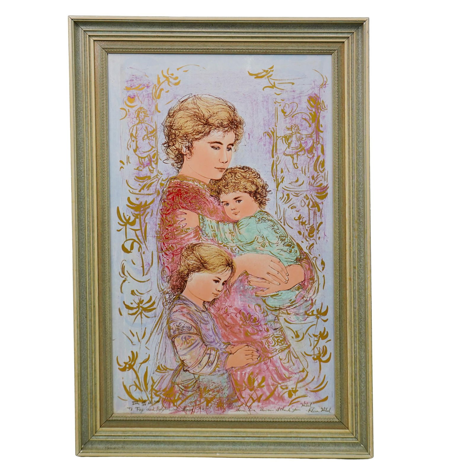 Edna Hibel (American, 1917) Painted Porcelain Plaque (1 of 5)