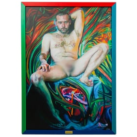 Large Scale Erotic Male Print on Canvas
