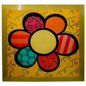 Romero Britto "Flower Power I" Pop Art