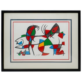 After Joan Miro (Spanish, 1893-1983) Lithograph