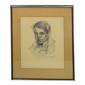Salvador Dali (Spanish, 1904-1989) "Portrait of Picasso" Lithograph