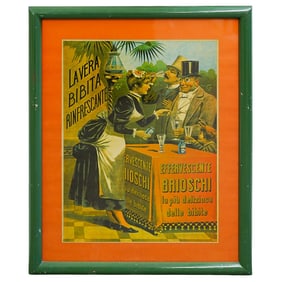 Italian Advertisement Poster for Effervescente Briosche