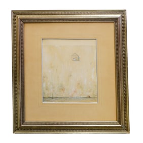 Contemporary Birdcage Painting Acrylic on Canvas (1983)