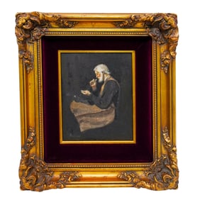 Framed Masonite Painting