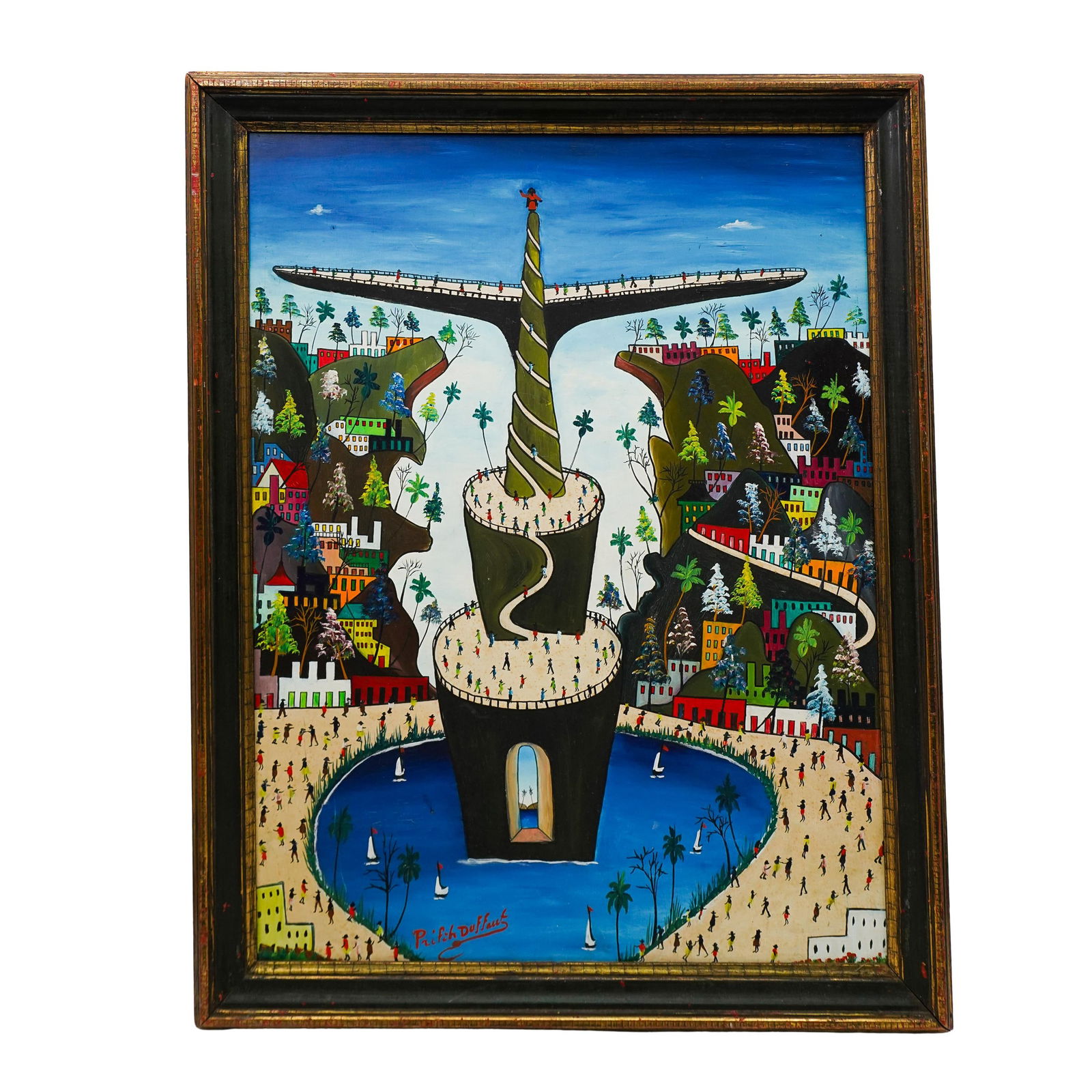 Prefete Duffaut (Haitian. 1923-2012) City Painting (1 of 6)