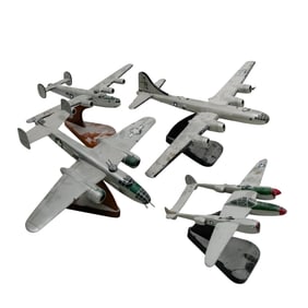 (4 pcs) United States Air Force Plane Models with Stands