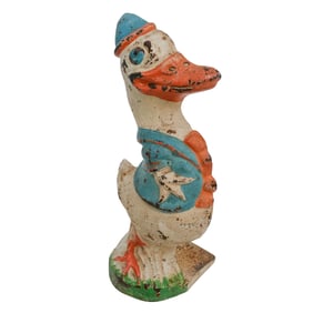 Vintage Donald Duck Cast Iron Doorstop