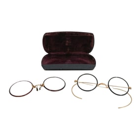 (2 Pc) Antique Georgian & Victorian Eyeglasses