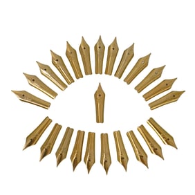 (46 Pc) 14K Gold Plated Fountain Pen Nibs Collection