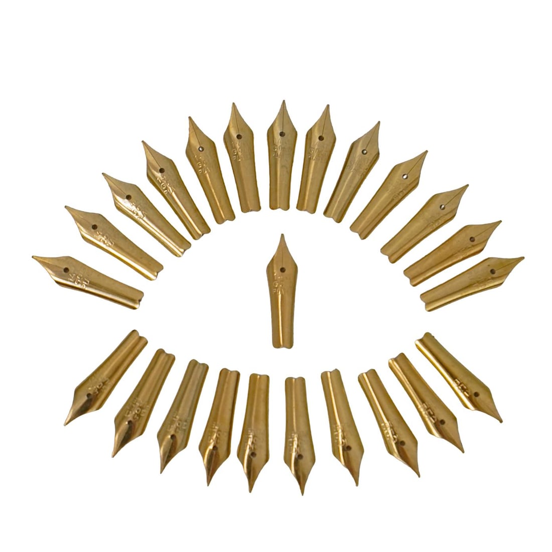 (46 Pc) 14K Gold Plated Fountain Pen Nibs Collection (1 of 4)