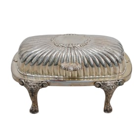 FB Rogers Silver On Copper Domed Covered Butter Dish
