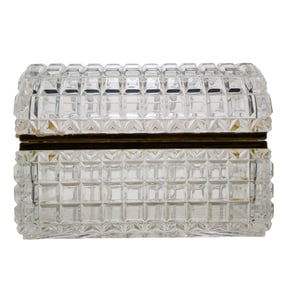 Baccarat-Style Crystal Lidded Dome Box