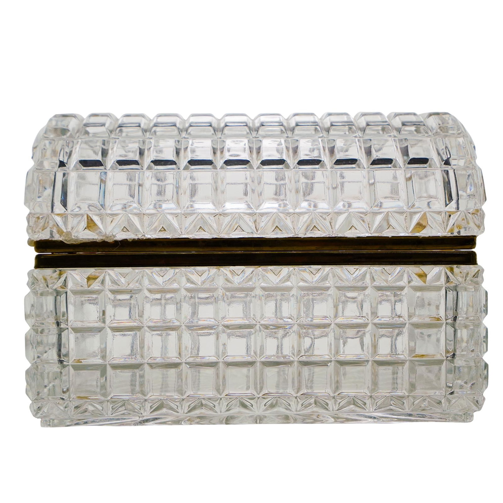 Baccarat-Style Crystal Lidded Dome Box (1 of 5)