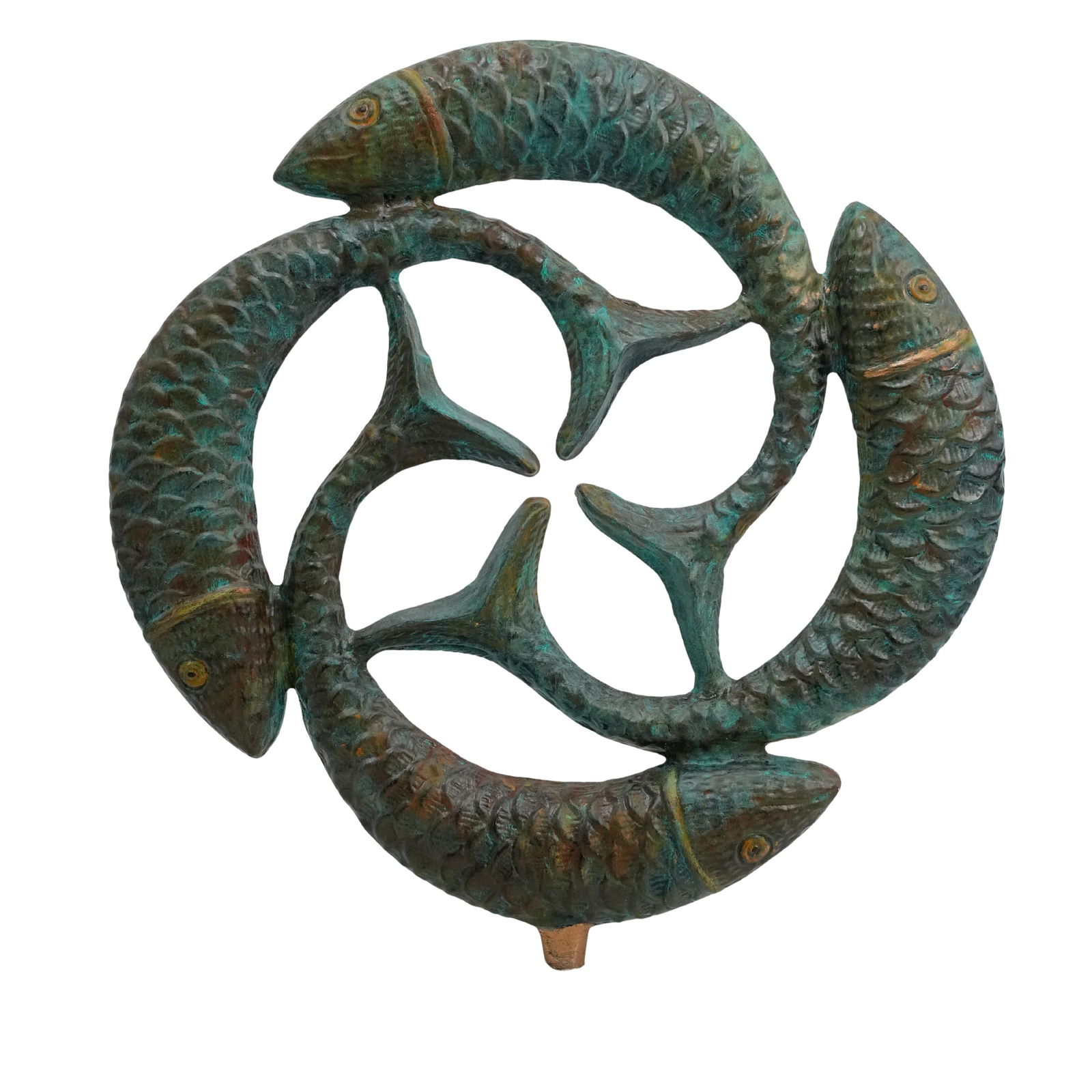 Mixed Metal Fish Sculpture (1 of 4)