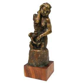 Abstract Bronze Sculpture of a Woman