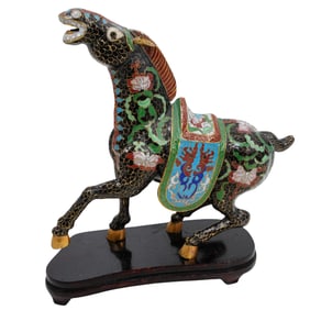 Chinese Cloisonne Horse Figure