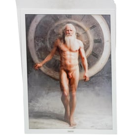 Large Father Time Erotic Framed Print