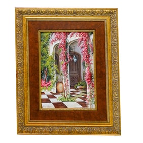 Colombian Signed Scenic Oil Painting On Canvas