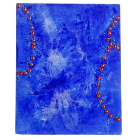 Contemporary Cherries in a Pool Painting
